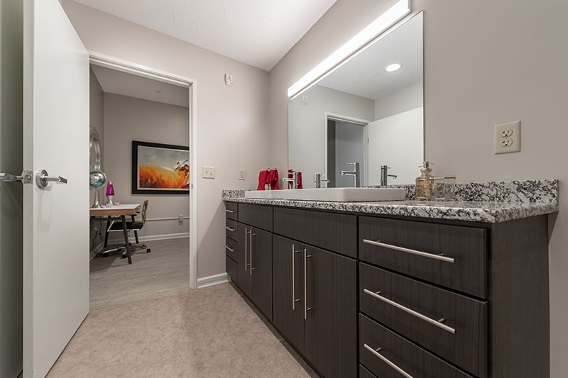 blissloftsluxurybathroom Historic Onesto Event Center and Lofts